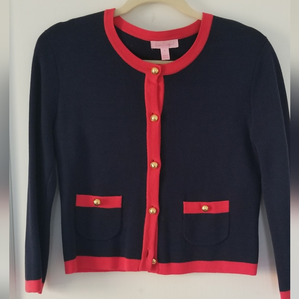 NWOT Lily Pulitzer Power Suit Sweater Cardigan, Sm